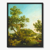Canaletto - English Landscape Capriccio with a Palace - Poster